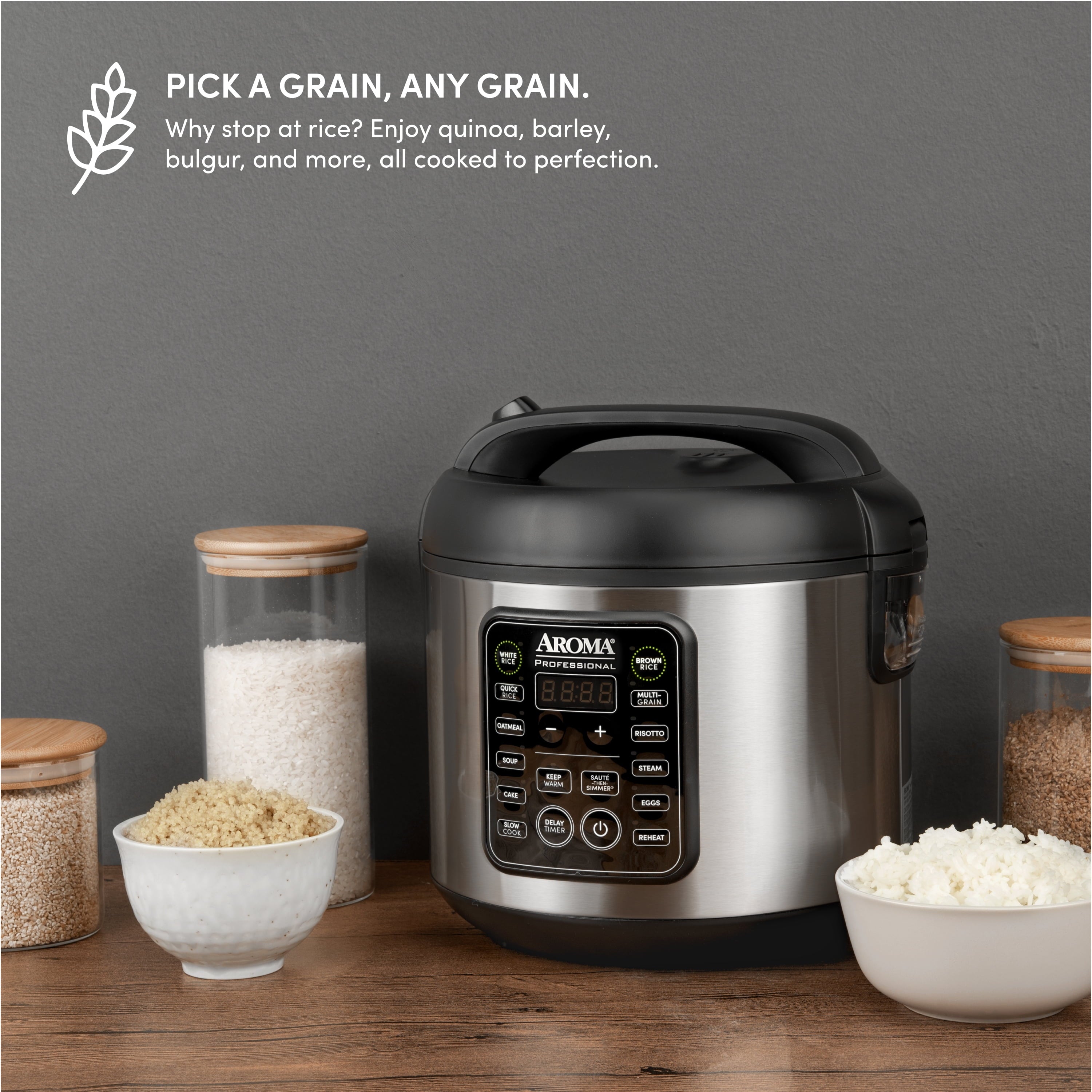 Aroma® 20-Cup (Cooked) / 5Qt. Digital Rice & Grain Multicooker