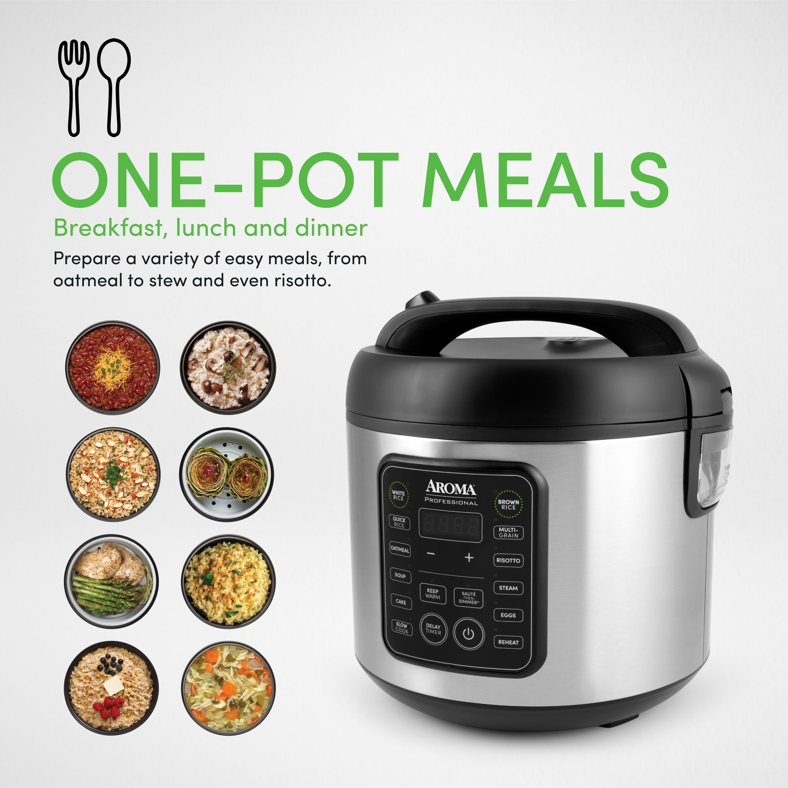 Aroma® 20-Cup (Cooked) / 5Qt. Digital Rice & Grain Multicooker