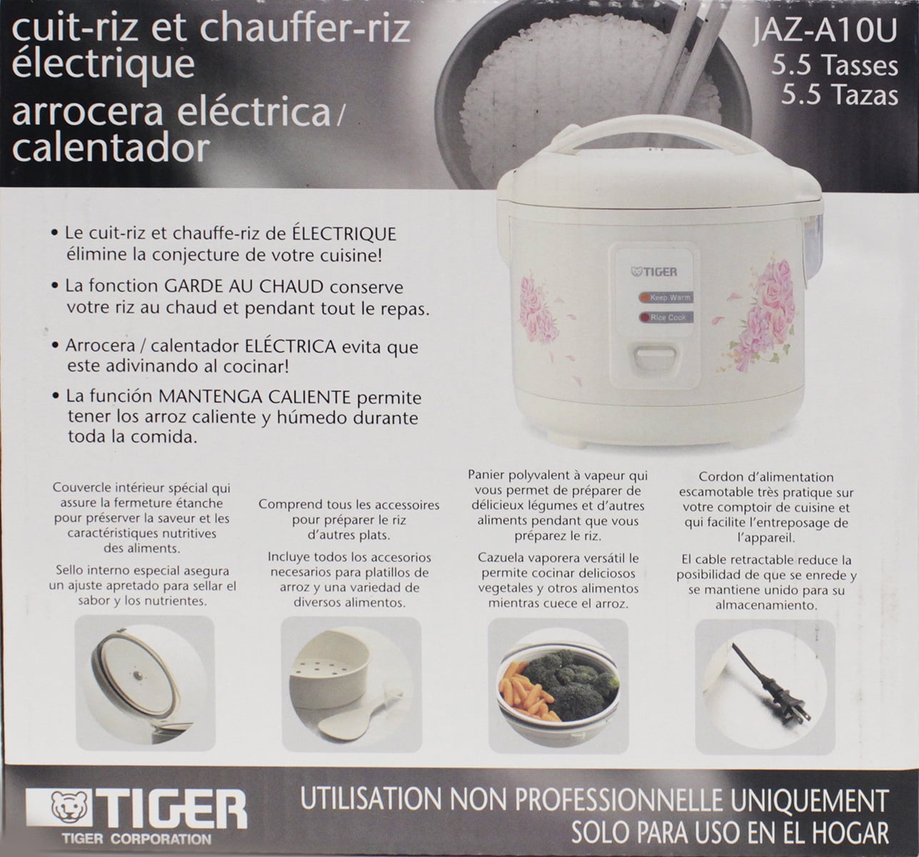 Tiger Electric 5-Cup Rice Cooker / Steamer