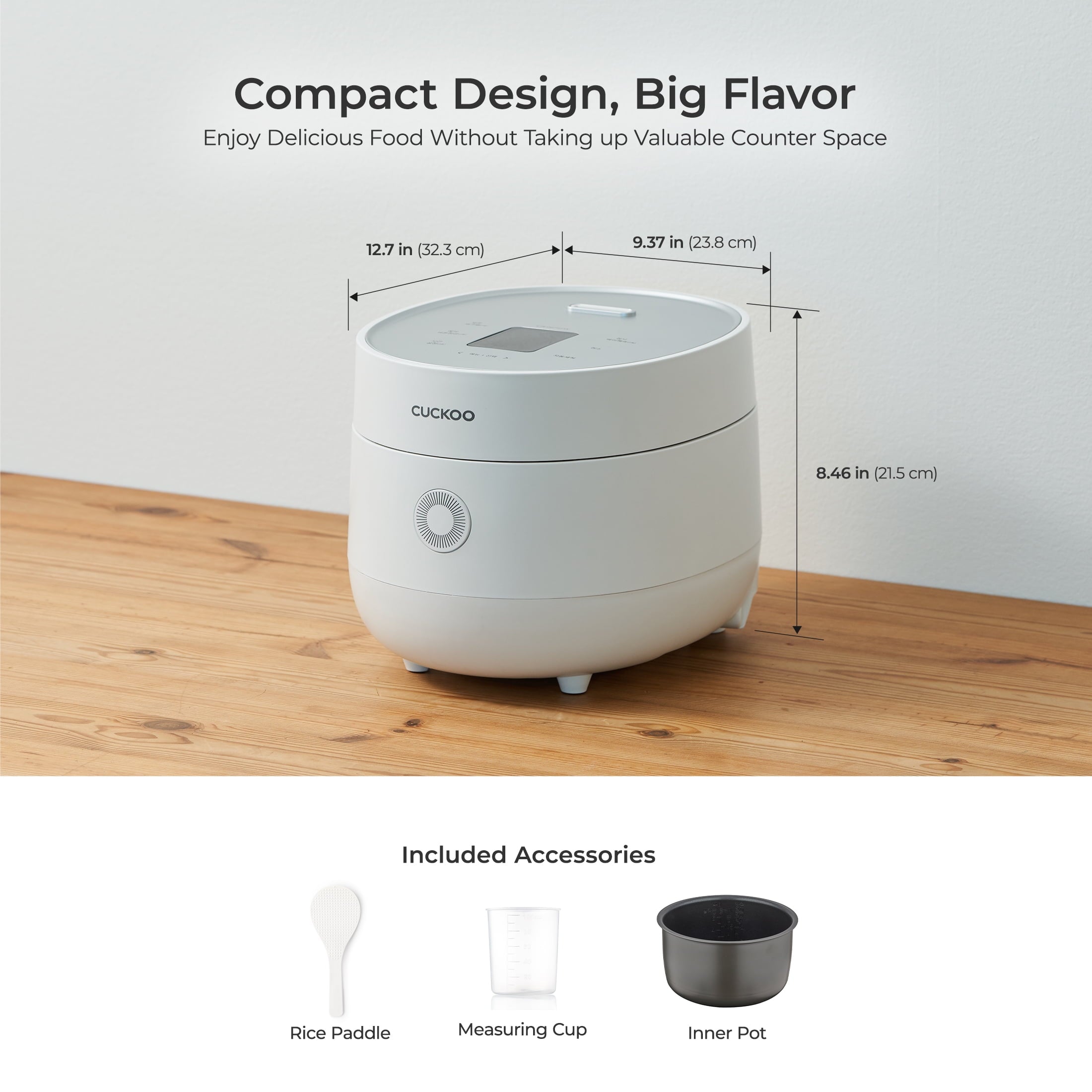 CUCKOO Micom Rice Cooker 6-Cup Uncooked / 12-Cup Cooked with Nonstick Inner Pot, Versatile Rice Maker with 9 Menu Options, Fuzzy Logic Technology, Auto Clean, Quick Rice Mode, White (CR-0675FW)