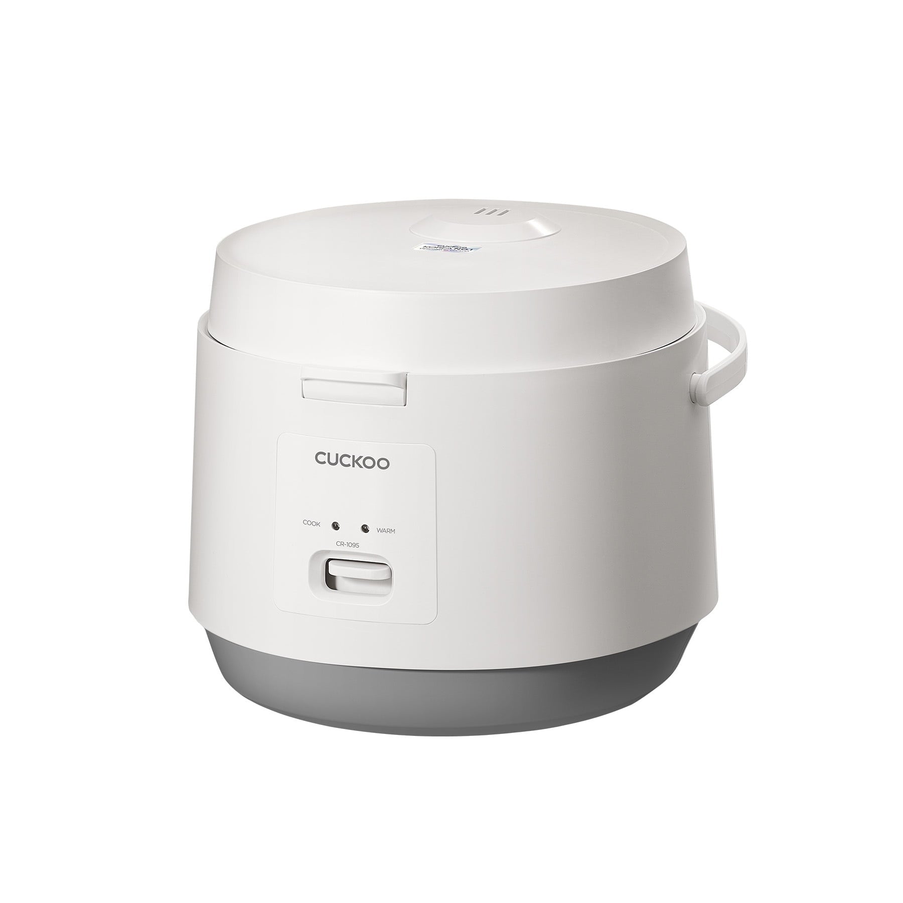 CUCKOO Basic Rice Cooker 10-Cup Uncooked / 20-Cup Cooked, Large Rice Maker and Warmer with Nonstick Inner Pot, Easy to Use with Auto Keep Warm, Includes Steam Tray, White (CR-1095)