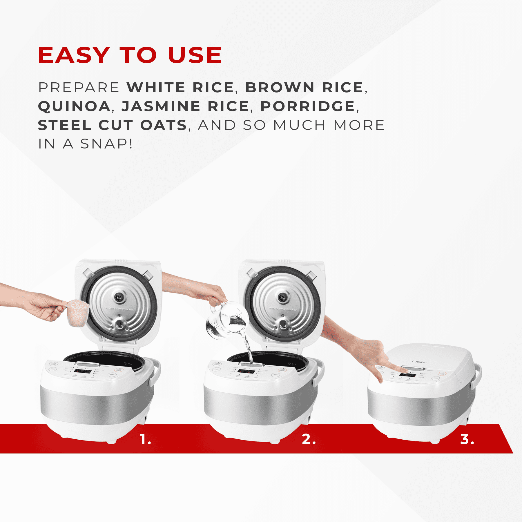 Cuckoo Rice Cooker & Warmer 6 Cup Uncooked / 12 cup Cooked, Smart Fuzzy Logic Nonstick Inner Pot White (CR-0605F)