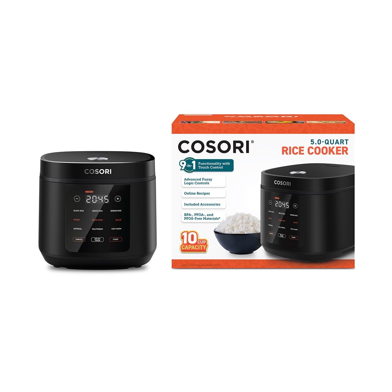 Cosori Rice Cooker with Ceramic Coating 5.0 Quart