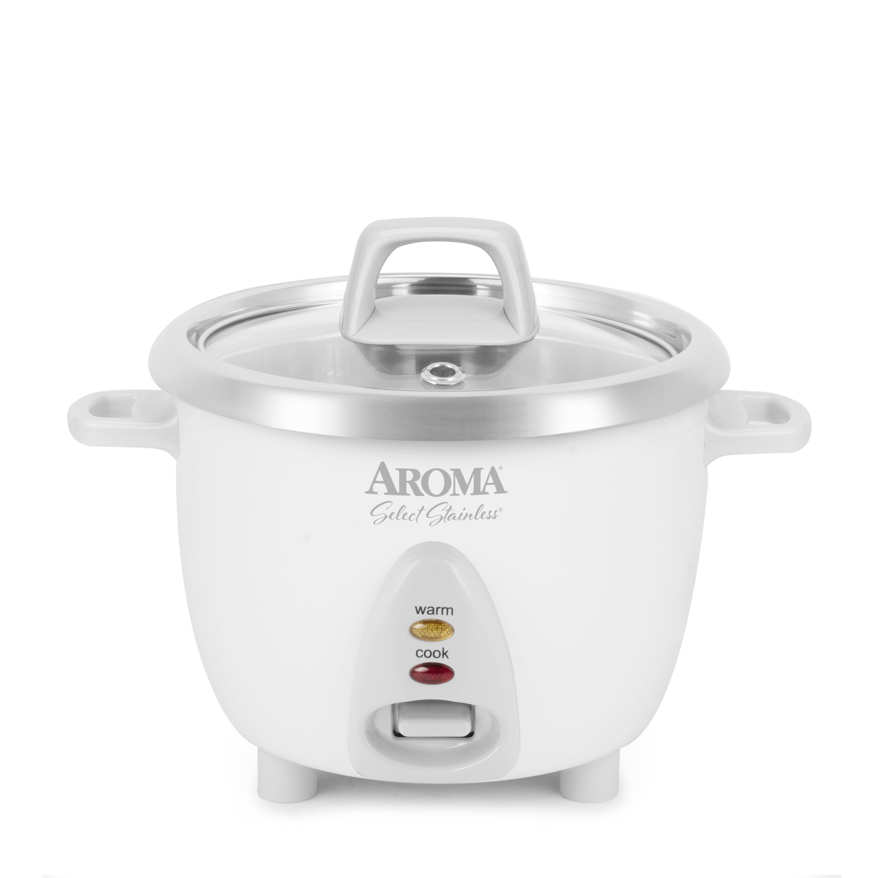 Aroma 6 Cup White Simply Stainless Pot - White, New