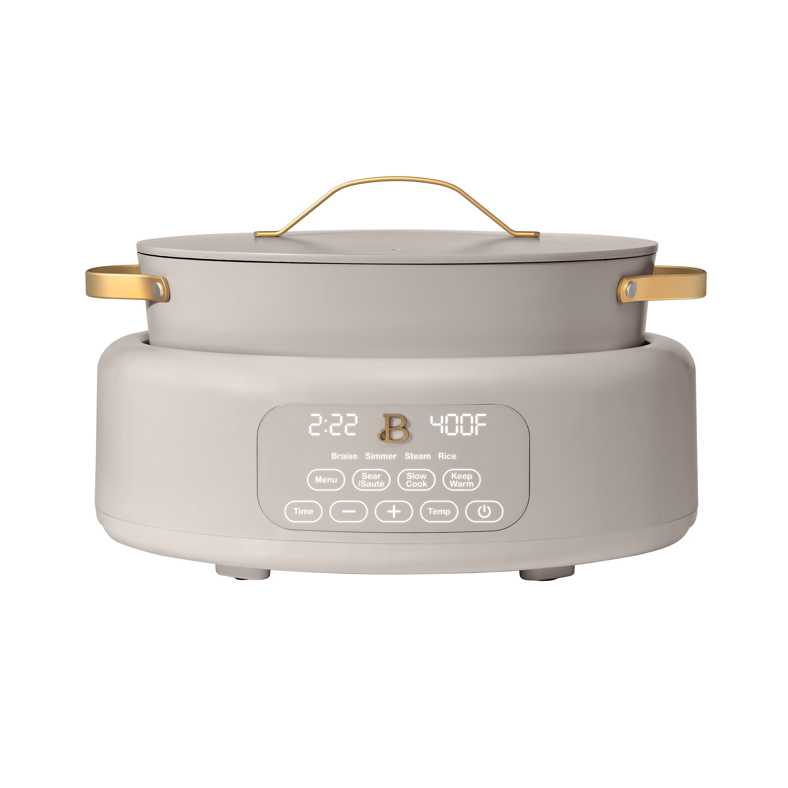 Beautiful 10 in 1, 6 Qt Electric Multi-Cooker, White Icing by Drew Barrymore