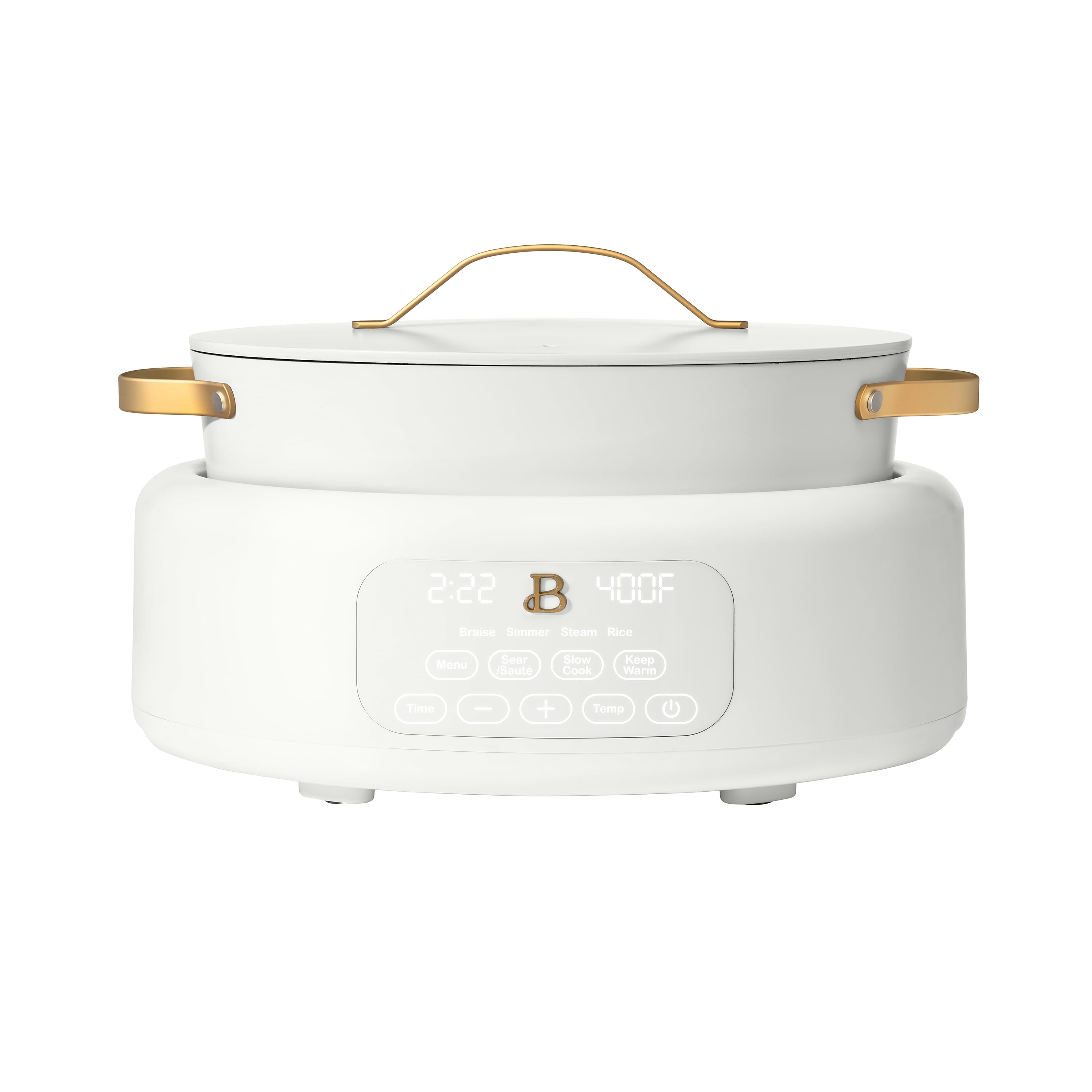 Beautiful 10 in 1, 6 Qt Electric Multi-Cooker, White Icing by Drew Barrymore