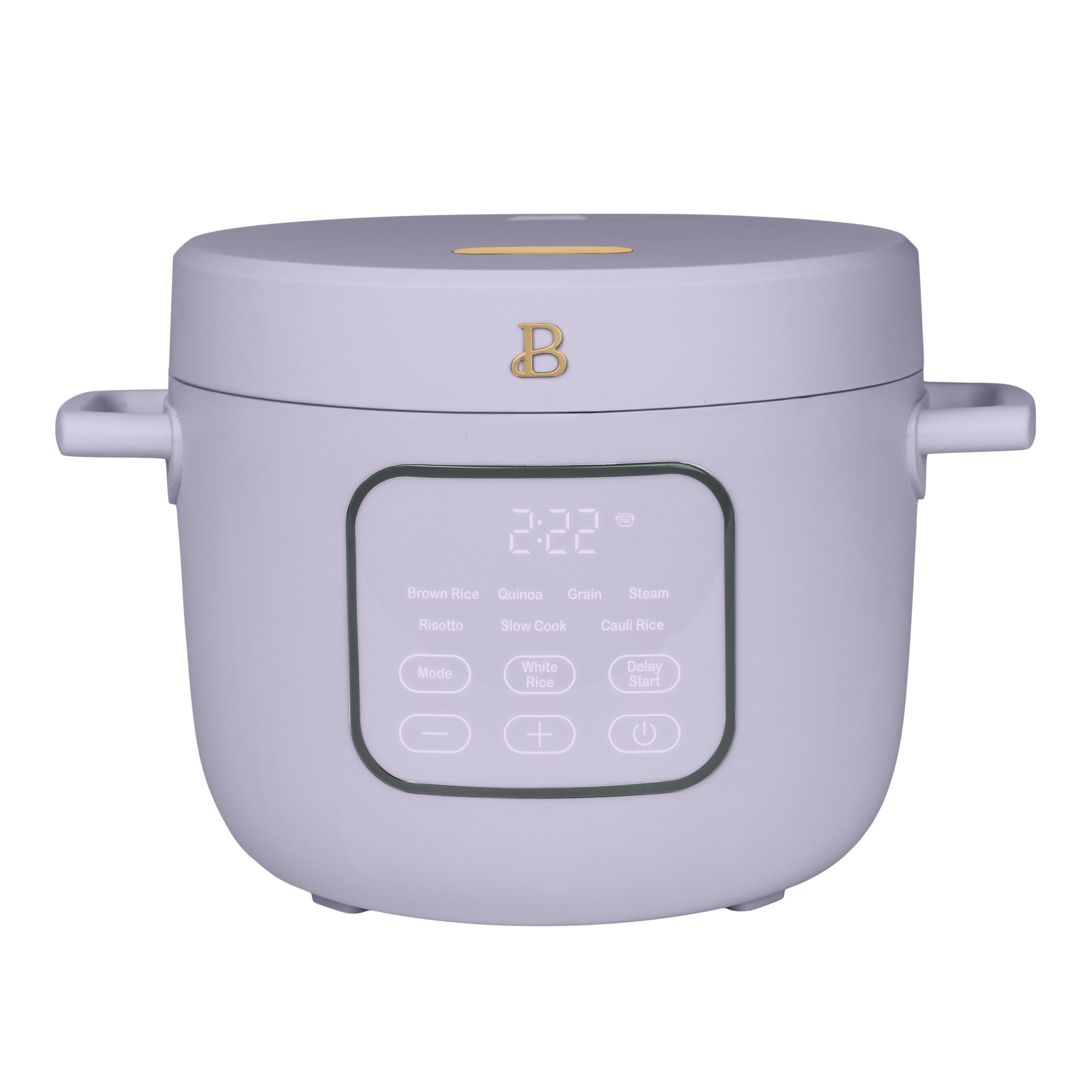 Beautiful 14-Cup Cooked, 6-Cups Uncooked Electric Rice and Grain Cooker, EverGood™ Ceramic Nonstick Coating, White Icing by Drew Barrymore