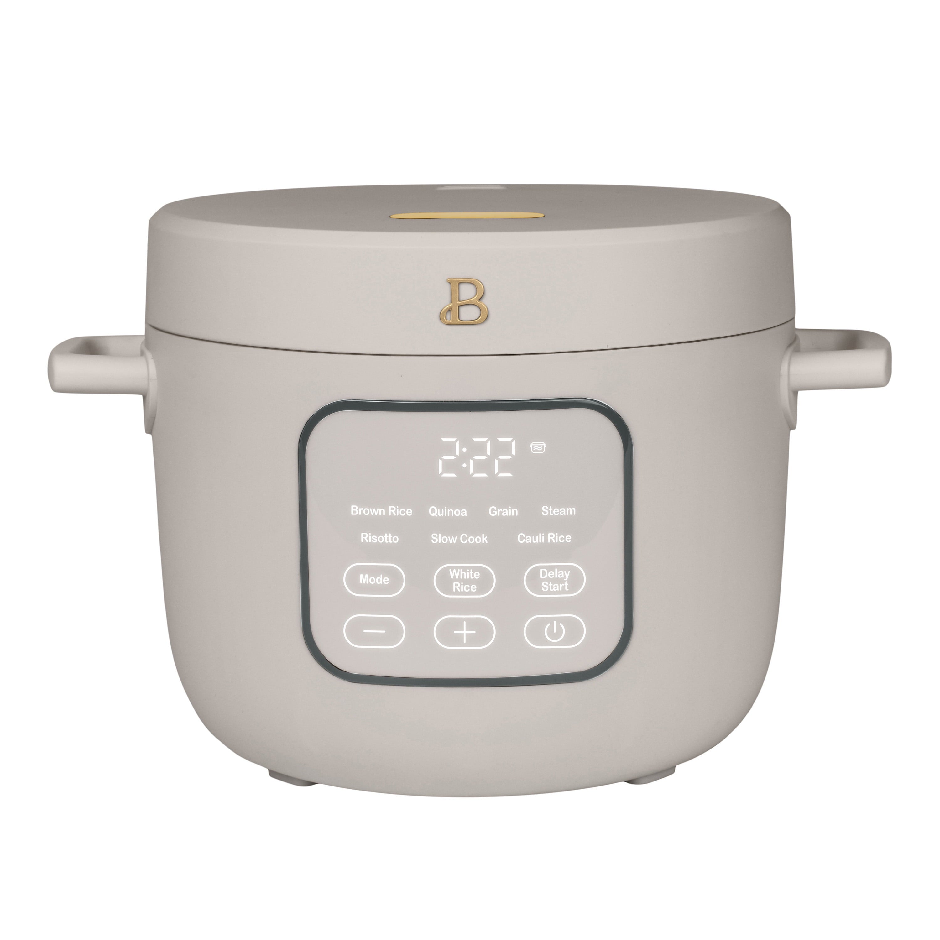 Beautiful 14-Cup Cooked, 6-Cups Uncooked Electric Rice and Grain Cooker, EverGood™ Ceramic Nonstick Coating, White Icing by Drew Barrymore