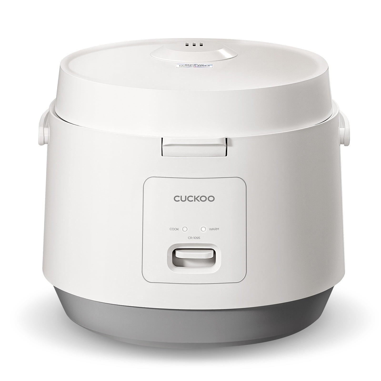 CUCKOO Basic Rice Cooker 10-Cup Uncooked / 20-Cup Cooked, Large Rice Maker and Warmer with Nonstick Inner Pot, Easy to Use with Auto Keep Warm, Includes Steam Tray, White (CR-1095)